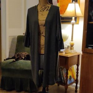 Long gray sweater cover